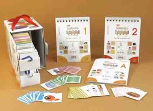 Mein Grammatikkarussell Box 1 mit Stehbüchern, Bildwörterbuch und aufgelegten Wortschatzkarten