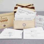 Der Satzkartenkoffer 1 mit offener Lade, Satzkarten aufgelegt