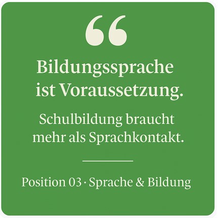 Bildungssprache als Voraussetzung